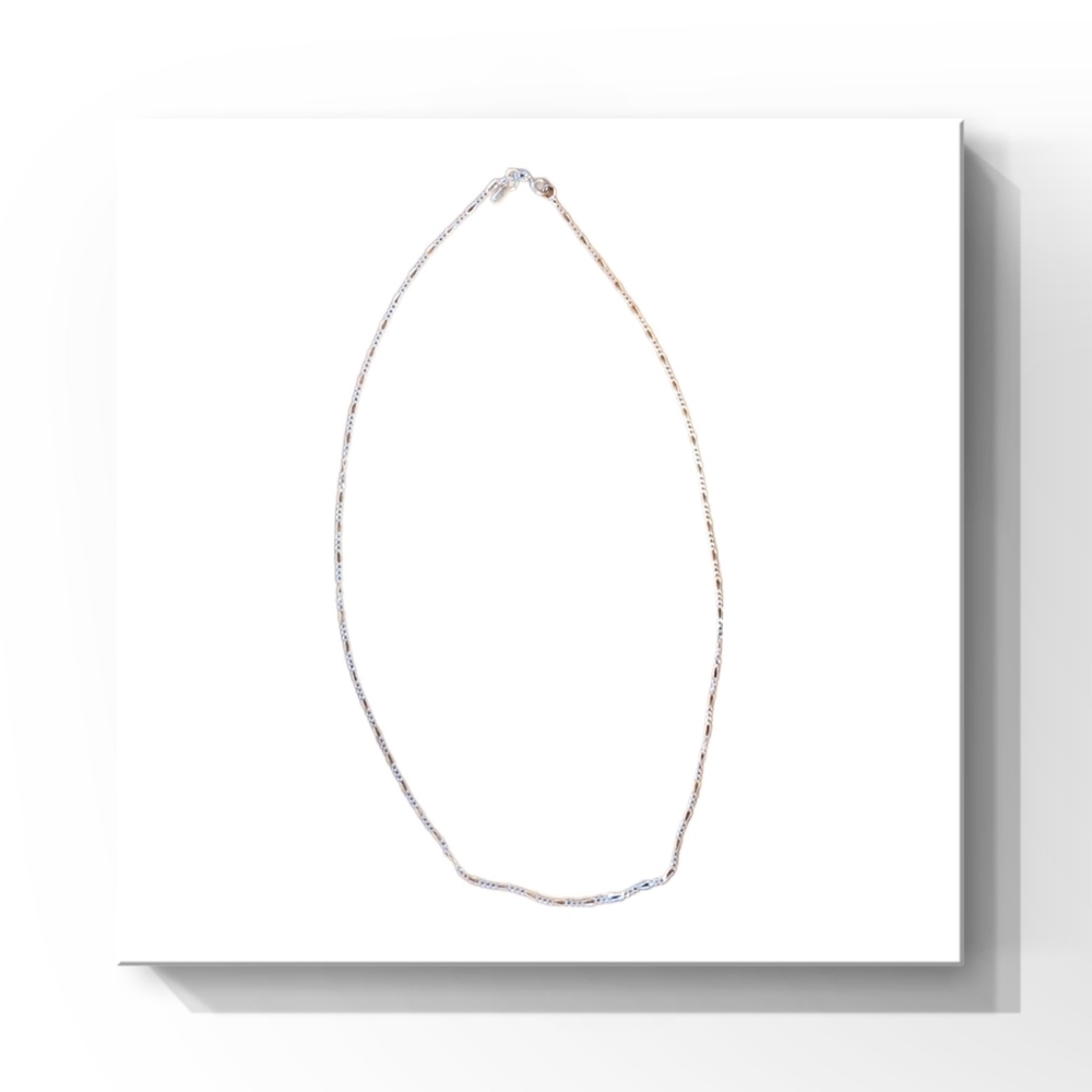 Sterling Silver Vintage 20" Figaro Rope Chain Necklace